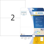 HERMA Etiketten SuperPrint Laser/Kopier 210x148mm Folie transparent VE=50 Stück