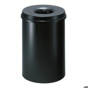 Helit Papierkorb Metall 15l m.Löschk schwarz 335h 260d Feuersi. HELH2515495