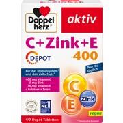 Queisser Pharma DOPPELHERZ C + ZINK + E DEPOT TABL 40 ST