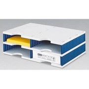 Styro Ordnen/Ablegen Styrodoc Grundeinheit 4 Fächer Grundeinheit 2 breit grau/blau