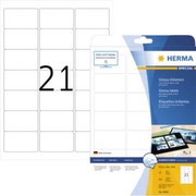 HERMA Etiketten SuperPrint Laser/Kopier 63,5x38,1mm weiß Glossy VE=525 Stück HERMA Etiketten SuperPrint Laser/Kopier 63,5x38,1mm weiß Glossy VE=525 Stück