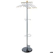 Alco Standgarderobe, Metall, H178xT48cm, 6 Bgel, inkl. Schirmstnder, 2805