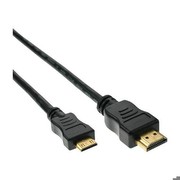 InLine HDMI Mini Kabel St auf St verg. Kontakte schwarz - Kabel, 17455P
