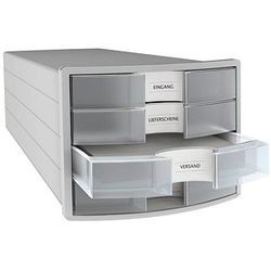 Han Schubladenbox Impuls 4 Schübe HxBxT 235x294x368mm transparent