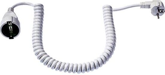 BACHMANN Schutzkontaktspiralverlaengerung 672.281 CS-H05VV-F 3G1,5 weiss