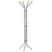 Mobile Standgarderobe Metall pulverbeschichtet, silberfarben