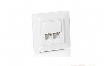 Equip - Anschlussdose, unterputz - RJ-45 X 2 - hochweiß, RAL 9003 - 2 Ports (Packung mit 5) (125725)