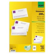 Visitenkarten Sigel DP939 mit Microperforation, 200 g/qm, PG=600ST, Edelkarton, hochweiß, 825051