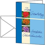 sigel Geburtstags-Faltkarten "Trio", A6 (A5)
