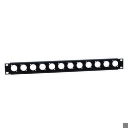 ah 19" Parts 872215 U-Rackblende 1 HE Stahl für 12 x XLR