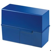 HAN Karteibox A5 quer Kunststoff blau