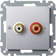 Merten Cinch-Steckdose Audio aluminium matt MEG4350-0460