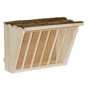 Kerbl Heuraufe XL mit Sitzbrett aus Holz, 28 x 20,5 x 22 cm