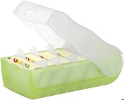 Han Karteibox Croco A7 quer transluzent grün für 900 Karten Kunststoff