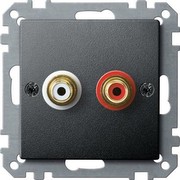 Merten Cinch-Steckdose Audio anthrazit matt MEG4350-0414