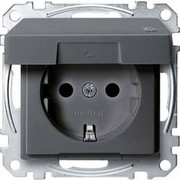 Merten Steckdose Klappdeckel IP44 anthrazit MEG2414-0414