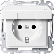 Merten Steckdose Klappdeckel IP44 polarweiß MEG2414-0419