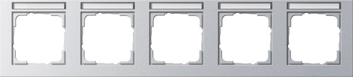 Abdeckrahmen 5fach BSF waagerecht E2 Farbe Alu, GI 109525