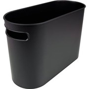 Helit Papierkorb 22 Liter oval schwarz 300x180x450