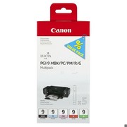 Canon PGI-9 MBK, PC, PM, R, G Tintenpatrone schwarz und vier Farben Standardkapazität Multipack