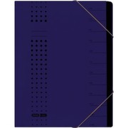 Elba Ordnungsmappe chic/42496DB für DIN A4 dunkelblau Karton (RC) 450 g/m²