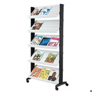PAPERFLOW Mobile Prospektständer grau 85,5 x 38,5 x 167,5 cm 11340081