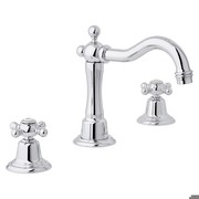 Damixa Tradition Dreiloch-Waschtischarmatur chrom, 370780000
