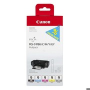 Canon PGI-9 PBK, C, M, Y, GY Tintenpatrone schwarz und vier Farben Standardkapazität Multipack