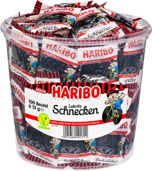 Haribo Lakritz Schnecken Minis 100 x 13 g