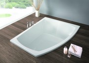 Hoesch Largo Asymmetrische Badewanne L: 180 B: 130 H: 48 cm, rechte Ausführung weiß, 3693.010