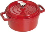 Staub 1102006 Cocotte, 20 cm, rund, Bräter aus Gusseisen, kirsche