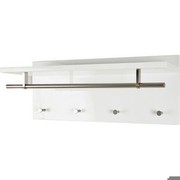 Wandgarderobe Palma mit 4 Haken weiß