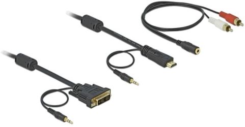 Delock DVI - HDMI Kabel + Sound Stecker 2 m (84455) Delock DVI - HDMI Kabel + Sound Stecker 2 m (84455)