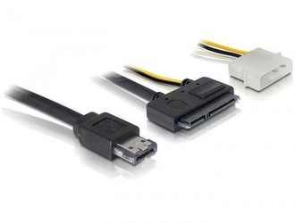 DELOCK Kabel eSATAp > SATA 22pin 8.9cm 3.5Z 1,0m