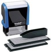 Trodat Textstempel Typo Printy 4912, zum Selbersetzen, blau, 4912DBTypoPrinty