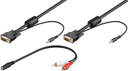 Wentronic Monitorkabel (15-polig HD Stecker auf 15-polig HD Stecker, SVGA, XGA) 3m schwarz