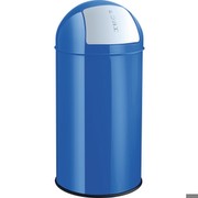 helit Abfallbehälter mit Push-Einwurfklappe, 50 Liter, blau, H2401434