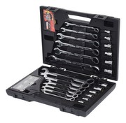 KS TOOLS UMSCHALT GEARplus-SCHLÜSSEL+NUSS-SATZ 30tlg. 8-19mm + 6x Adapter, PE-Koffer
