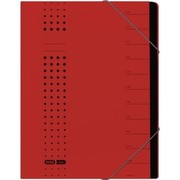Elba 42496RO - Ordnungsmappe Pappe 1-12 rot