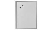Herlitz 10524627 Whiteboard und Magnettafel Schreibtafel 40 x 60cm weiß mit Holzrahmen silber