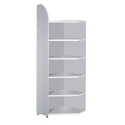 Kerkmann Büroregal Dante Eckfeld 6 Ordnerhöhen 6 Fachböden BxTxH 60x60x225cm mit Rückwand, Möbel