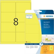 Herma Neon-Etiketten A4 5144 99,1x67,7 mm Papier matt 160 Stück neon-gelb