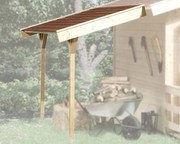 Schleppdach zu Weka Gartenhaus / Gerätehaus 28/45mm natur 120x330cm