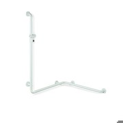 Hewi Serie 801 Duschhandlauf mit Brausehalterstange L: 762 B: 762 H: 1100 mm reinweiß, 801.35.210 99