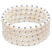 Valero Pearls Valero Classics Damen-Armband Süßwasser-Zuchtperlen weiß ca. 6,0-6,5 mm 925