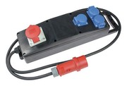 as - Schwabe 60557 Vollgummi-Verteiler-Leiste S2, 400V / 16A, IP44 Gewerbe, Baustelle