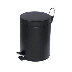 ALCO Tretabfalleimer Inhalt 12l aus Metall schwarz 2961-11 (H/ D) 28,5/ 20,5cm