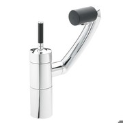 Damixa Arc Waschtisch-/Bidetarmatur, Griff chrom mit Ablaufgarnitur chrom/schwarz, 298217400