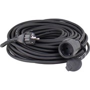as - Schwabe 60383 Gummi-Verlängerung, 10m H07RN-F 3G2,5, schwarz, IP44 Gewerbe, Baustelle