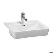 Laufen Laufen Pro A Halbeinbau-Waschtisch, B: 56 T: 44 cm weiss mit 1 Hahnloch, 8129610001041